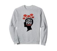 Non Mi piacciono Le Voci nella mia Testa Salute mentale Arte Felpa, Unisex per Adulti, Grigio Melange, M
