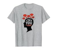 Non Mi piacciono Le Voci nella mia Testa Salute mentale Arte Maglietta, Uomo, Grigio Melange, 4XL