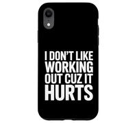 Non mi piace allenarmi perché fa male esercizio Meme divertente Custodia per iPhone XR