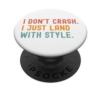 Non mi schianto, atterro solo con stile - Landing Tee PopSockets PopGrip Adesivo