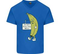 Non Mi Sento Bene Divertente Maglietta In Cotone A V Con Banana