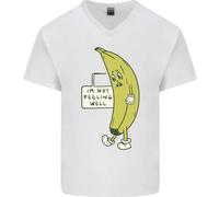 Non Mi Sento Bene Divertente Maglietta In Cotone A V Con Banana