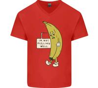 Non Mi Sento Bene Divertente Maglietta In Cotone V-Neck Per Uomo Con Banana