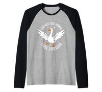 Non Mi Sento Bonita Mi Sento Stressita Funny Goose Meme Humor Maglia con Maniche Raglan