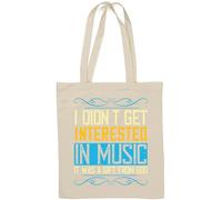 Non mi sono interessato alla musica. Era un regalo di God Natural Cotton Tote Bag Bianco