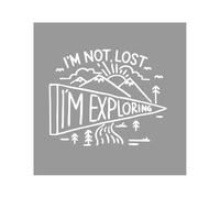 Non Mi Sono Perso, Sto Esplorando Adesivi Per Auto Fuoristrada Creativi Per Camper E Avventure In Campeggio All'aperto(White,L)