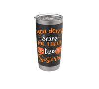 Non mi spaventi Ho due sorelle Halloween Pumpkin Bicchiere termico in acciaio inox doppia parete