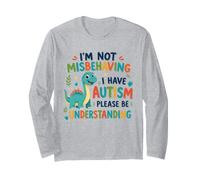 Non Mi STO comportando Male Ho consapevolezza dei Dinosauri per Bambini autismo Maglia a Manica