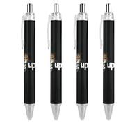 Non mollare la penna con lo slogan della tigre, penna a sfera nera, penna a sfera, penna a gel con scrittura , punta fine da 0,5 mm, per scuola e ufficio, modello con slogan della tigre, 4 pezzi