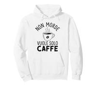 Non Morde Vuole Solo caffè Felpa con Cappuccio