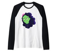 Non Morti Halloween Zombie Donna Mostro Sposa cadavere cervelli Maglia con Maniche Raglan