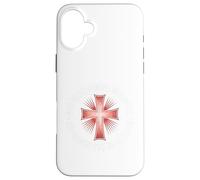 Non Nobis Domine Latin Templar Cross Camicia Custodia per iPhone 16 Plus