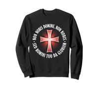 Non Nobis Domine Latin Templar Cross Camicia Felpa