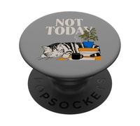 Non oggi gatto pigro PopSockets PopGrip Adesivo