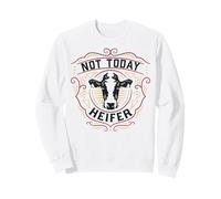 Non Oggi, Heifer Funny Cow Farm Friends Satana Heifers Meme Felpa