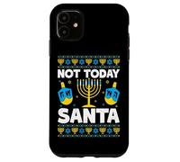 Non oggi Santa Hanukkah Dreidels Menorah Custodia per iPhone 11