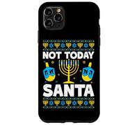 Non oggi Santa Hanukkah Dreidels Menorah Custodia per iPhone 11 Pro Max