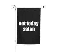 Non oggi Satana 12x18 pollici per decorazione esterna da giardino