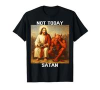 Non Oggi Satana | Gesù vs Satana Gamer Gaming Maglietta
