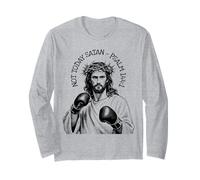 Non Oggi Satana - Salmo 144.1 Boxing Gesù Cristo Maglia a Manica