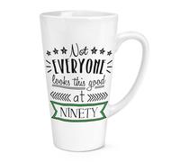 Non Ognuno Guarda This Good At Ninety 483ml Grande Latte Tazza - 90th Compleanno