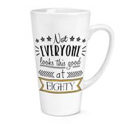 Non Ognuno Guarda This Good At Ottanta 483ml Grande Latte Tazza - 80th