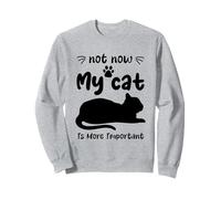 Non ora il mio gatto è più importante Gatto divertente Felpa