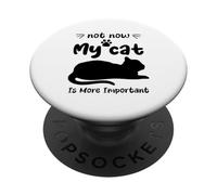 Non ora il mio gatto è più importante Gatto divertente PopSockets PopGrip Adesivo