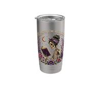 Non ora sto leggendo Gothic Skeleton Book Lover Bicchiere termico in acciaio inox doppia parete