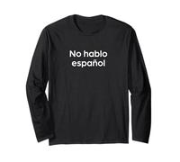 Non Parlo Spagnolo. Divertente Parola Spagnola Maglia a Manica
