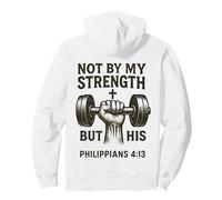 Non per la mia Forza ma per la Sua - Versetto biblico per la Felpa con Cappuccio