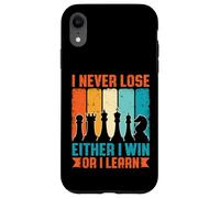 Non perdo mai né vinco o imparo divertente amante degli scacchi Custodia per iPhone XR