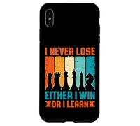 Non perdo mai né vinco o imparo divertente amante degli scacchi Custodia per iPhone XS Max