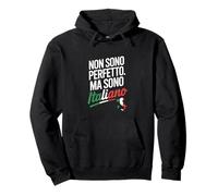 Non Perfetto ma Sono Italiano Italia Felpa con Cappuccio