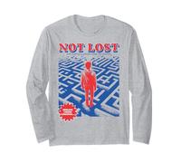 Non perso Divertente Crisi di mezza età Scopo Umorismo Labirinto esistenziale Maglia a Manica