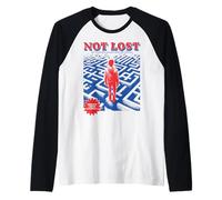 Non perso Divertente Crisi di mezza età Scopo Umorismo Labirinto esistenziale Maglia con Maniche Raglan