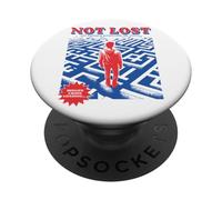 Non perso Divertente Crisi di mezza età Scopo Umorismo Labirinto esistenziale PopSockets PopGrip Adesivo