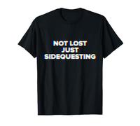 Non perso Solo Sidequesting EDM Techno Rave Optical Illusion Maglietta