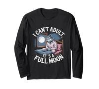 Non posso adulto è una luna piena Halloween Maglia a Manica