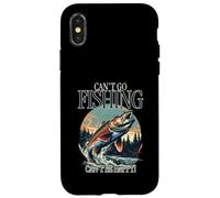 Non posso andare a pesca Non posso essere felice (grafica con pesci) Custodia per iPhone X/XS