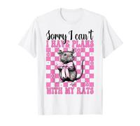 Non posso avere piani con i miei ratti Funny Rat Girl Mamma Mouse Maglietta