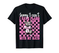 Non posso avere piani con i miei ratti Funny Rat Girl Mamma Mouse Maglietta