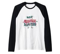 Non Posso, Continuo a Guardare i Film di Natale Santa Xmas Maglia con Maniche Raglan