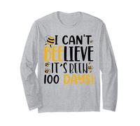 Non Posso Credere Che Siano passati 100 Giorni Funny Bee Teacher School Maglia a Manica