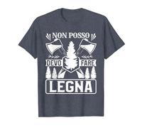 Non Posso Devo Fare Legna Maglietta, Uomo, Pervinca, XXL