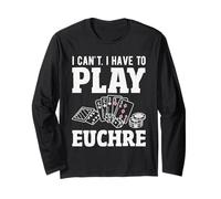 Non Posso Devo Giocare a Euchre Maglia a Manica