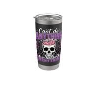 Non posso fare niente pensando troppo a Skull Brain Bicchiere termico in acciaio inox doppia parete