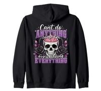 Non Posso Fare Niente pensando Troppo a Skull Brain Felpa con Cappuccio