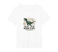 Non Posso Fermare Questo Mamasaurus T-Ree Maglietta, Donna Plus-Size, Bianco, 4X