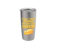 Non posso fidarmi di persone a cui non piace il formaggio Amante degli snack divertenti Bicchiere termico in acciaio inox doppia parete